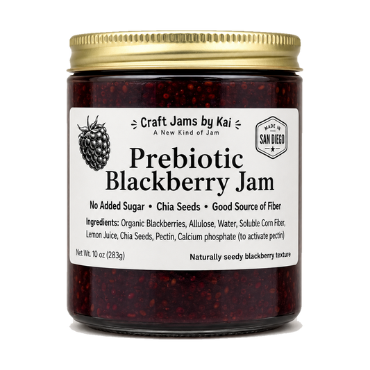 10 oz jar of Craft Jams by Kai Blackberry Prebiotic Jam